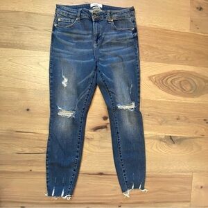 PISTOLA Distressed Raw Hem Jeans